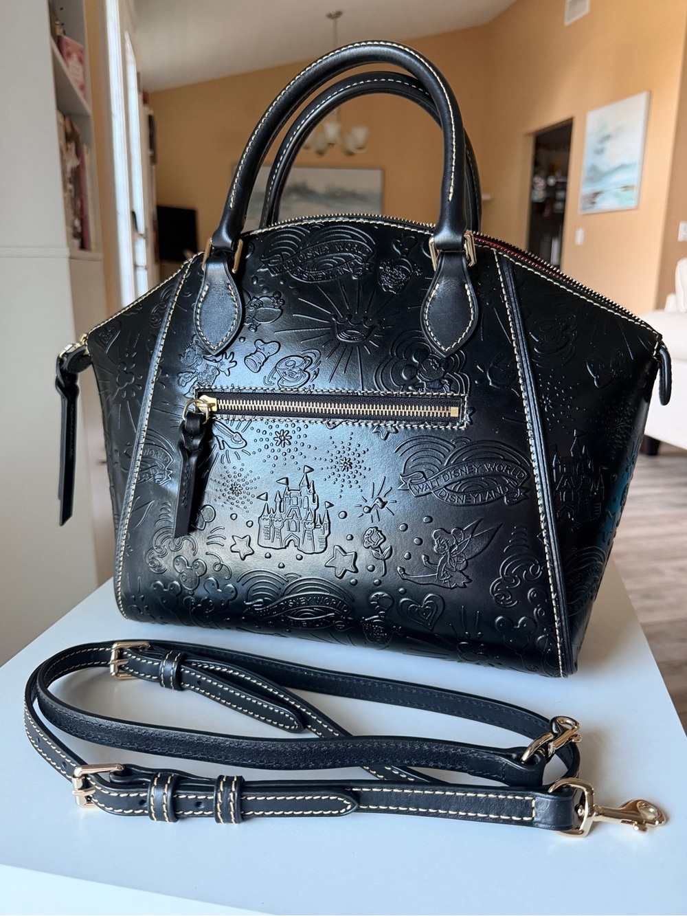 Dooney & Bourke Black Leather Satchel - Picture 2 of 5
